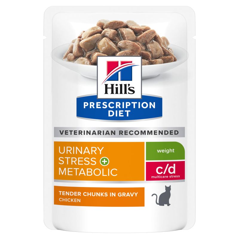 Chat c/d Urinary Stress Multicare+Metabolic Poulet Sachet Repas