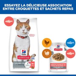 Science Plan Chat Adult Sterilised Cat - Sachet repas au Saumon Chat stérilisé | Hill's