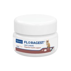 Côté face de la boîte de complément alimenataire pour chat Floragest Virbac