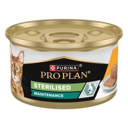 Face de la boîte de mousse au poulet pour chat adult delicate Pro Plan Purina