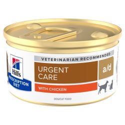 Pâtée en Mousse au poulet Hill's a/d Urgent Care, pour chat et chien pour le soutien du système immunitaire