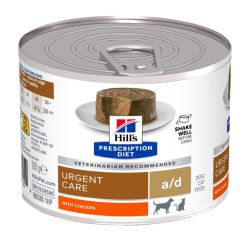 Pâtée en Mousse au poulet Hill's a/d Urgent Care, pour chat et chien pour le soutien du système immunitaire