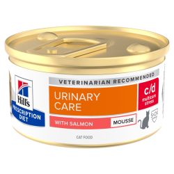 Pâtée pour chat ayant des troubles urinaires / Hill's Prescription Diet c/d Urinary Multicare Stress saumon