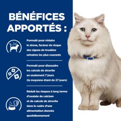 Bénéfices apportés au chat ayant une alimentation de la gamme Urinary Multicare Stress / Hill's saumon