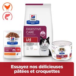 Gammes Hill's Digestive avec alimentation humide et sèche avec plusieurs saveurs disponibles