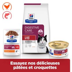 Gammes Hill's Digestive avec alimentation humide et sèche avec plusieurs saveurs disponibles