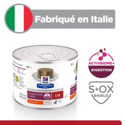 Mousse Hill's Prescription Diet Digestive care au poulet fabriquée en Italie + labels qualités
