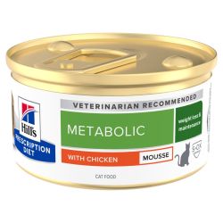 Pâtée sous forme de mousse pour chat en programme de perte de poids Hill's Prescription Diet Metabolic