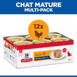 Chat mature Multi-pack Hill's Science Plan 12 boîtes de 85 g.
