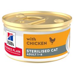 Boîte de 85 g Hill's Science Plan Sterilised Adult au poulet