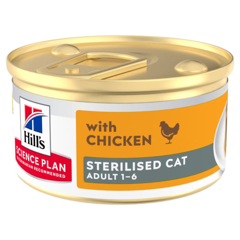 Boîte de 85 g Hill's Science Plan Sterilised Adult au poulet