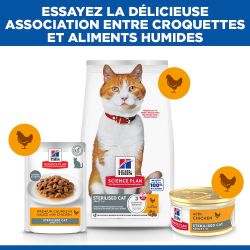 Gamme sèche et humide de Hill's Science Plan Sterilised Adult au poulet