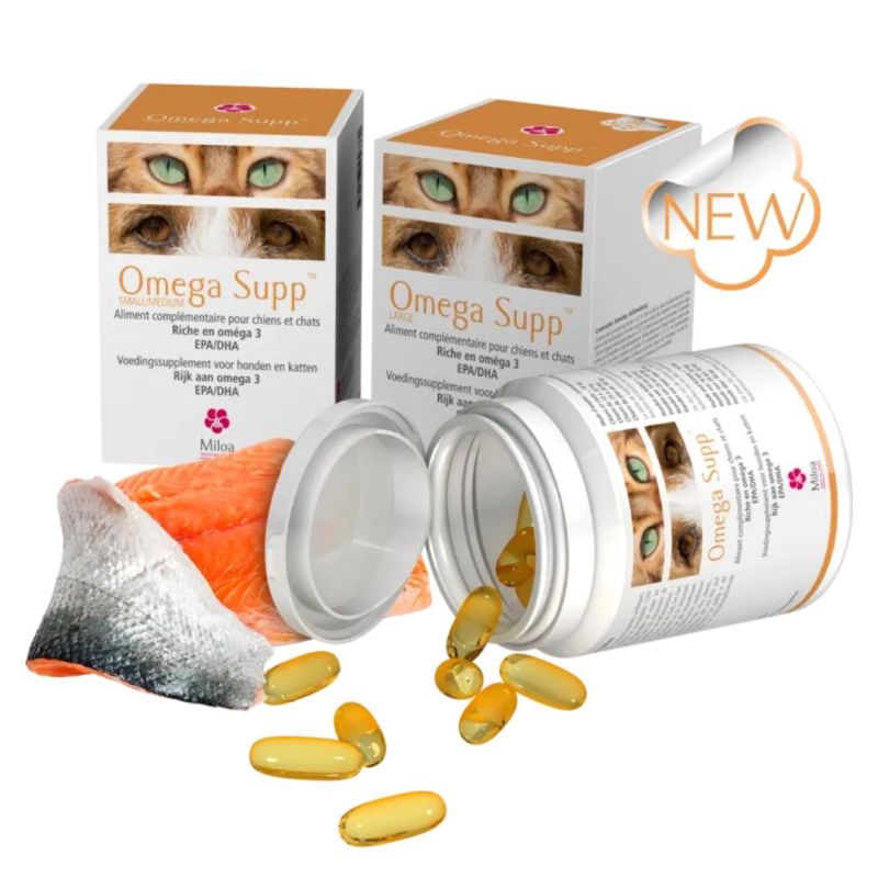 Omega Supp, complément alimentaire pour chien et chat, contient de l'oméga 3