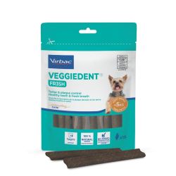 Sachet de lamelles bucco-dentaires pour chien XS Veggiedent Fresh - Virbac