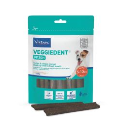 Sachet de lamelles bucco-dentaires pour chien S Veggiedent Fresh - Virbac