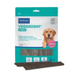 Sachet de lamelles bucco-dentaires pour chien L Veggiedent Fresh - Virbac